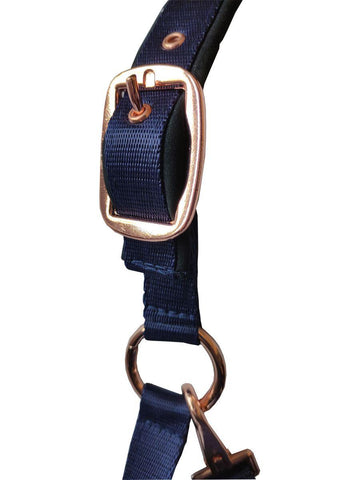 Daslo gold nylon halter and lead rope